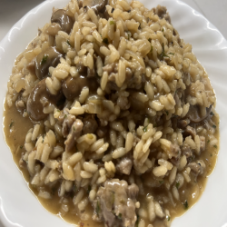 Sausage and Mushroom Risotto