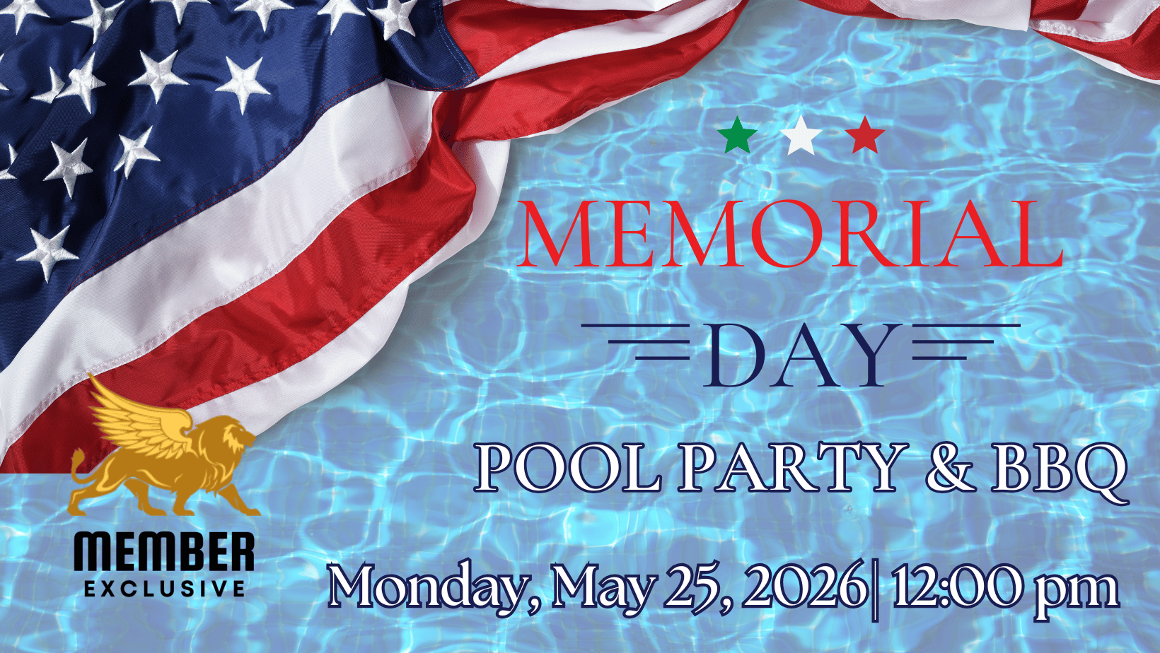 Memorial Day Pool Party - May 25th